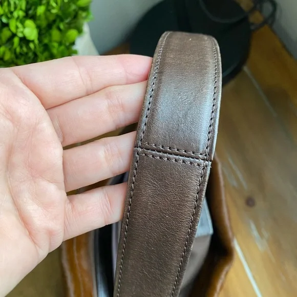 2002 Coach Vintage Y2K Brown Calfhair Stitched Shoulder Bag - Picture 10 of 16